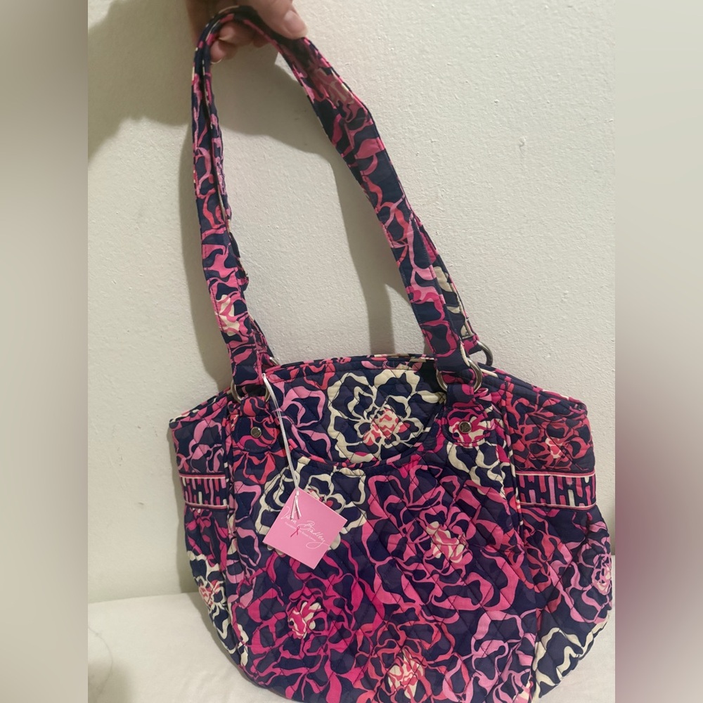 NWT Vera Bradley Floral Pink and Navy Women's Bag